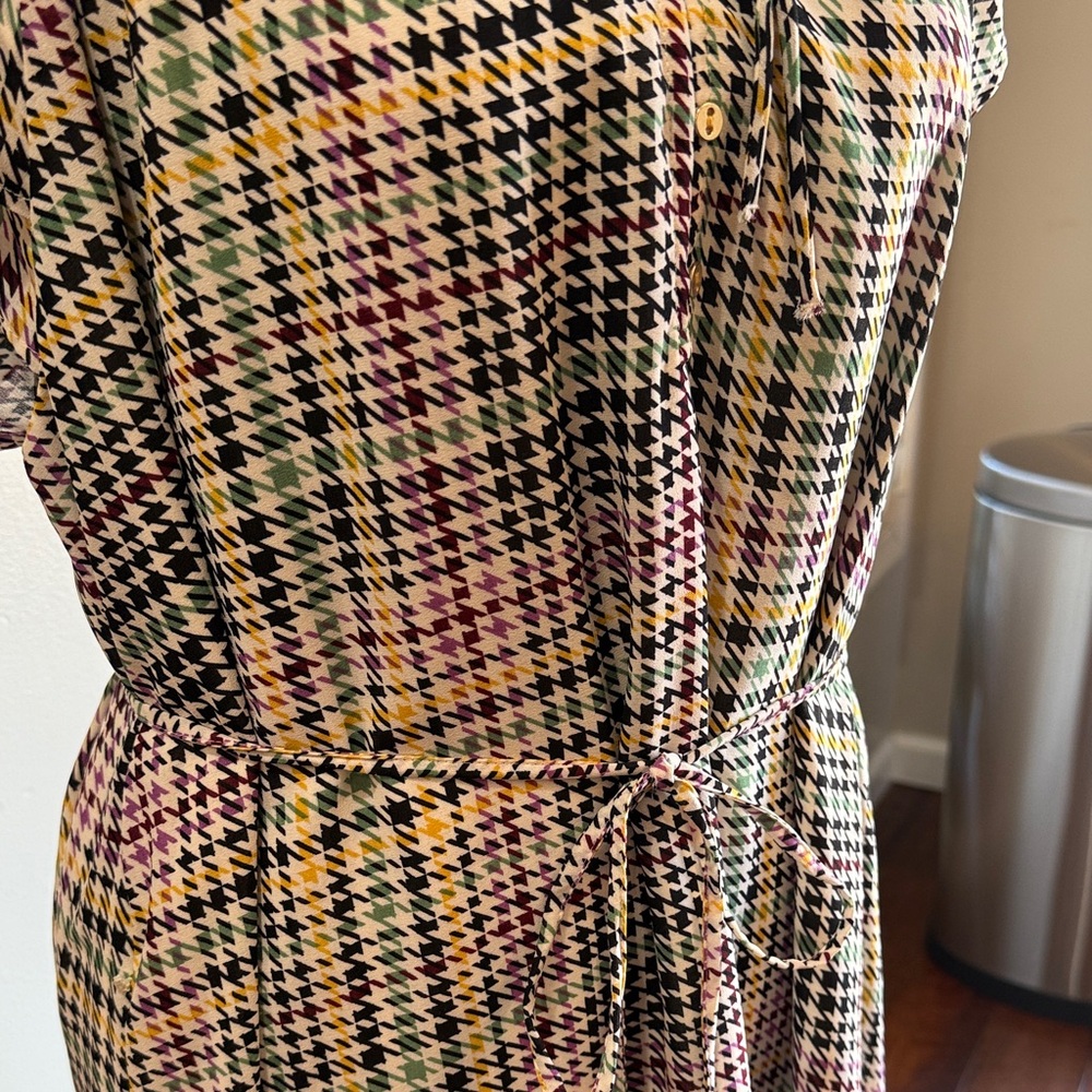 LOFT Multicolor Plaid Midi Dress - Picture 5 of 10